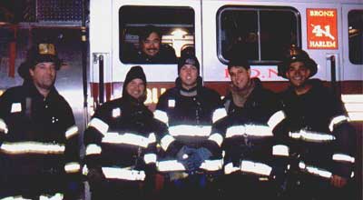 Firefighters Kilker, Gillespie, Ting, Cullen, Trivigno, and Lt. Portello