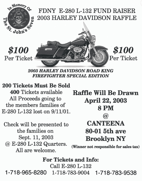 raffle for a Harley flyer