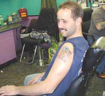 Firefighter John Napolitano's tattoo